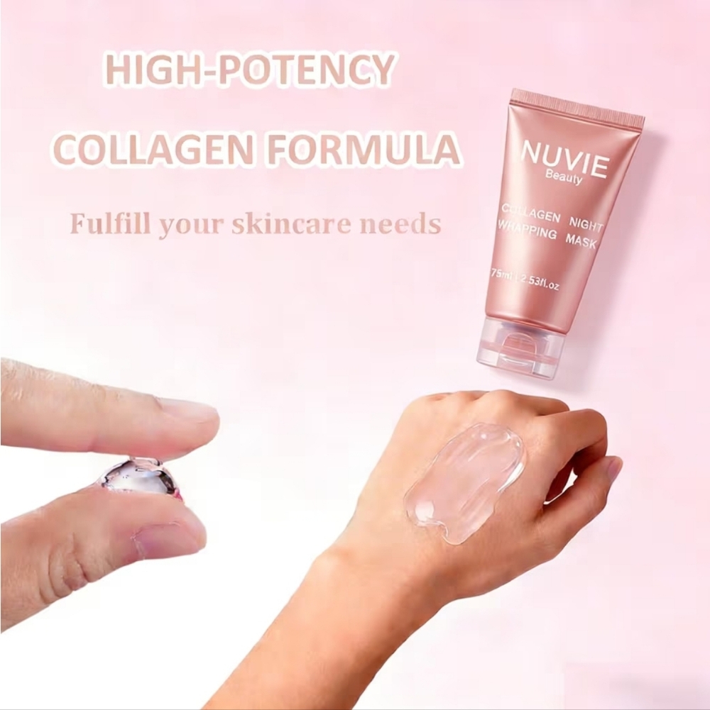 NWT NUVIE Collagen Night Wrapping Mask 2.53 Fl. Oz. - Picture 4 of 14